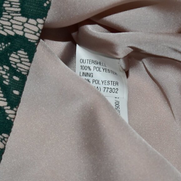 Zara Women Sleeveless Emerald Green Lace Princess Dress Size S - Picture 15 of 16